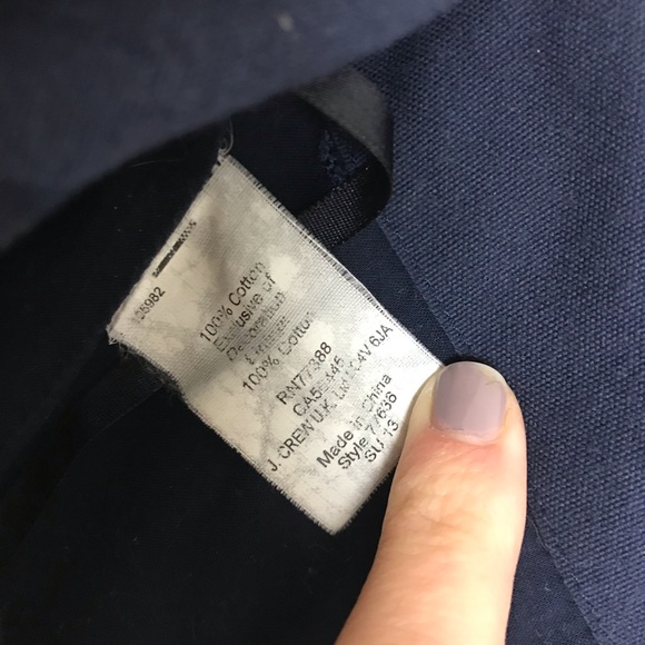 J CREW Navy Floral Embroidered Pencil Skirt - Picture 8 of 8